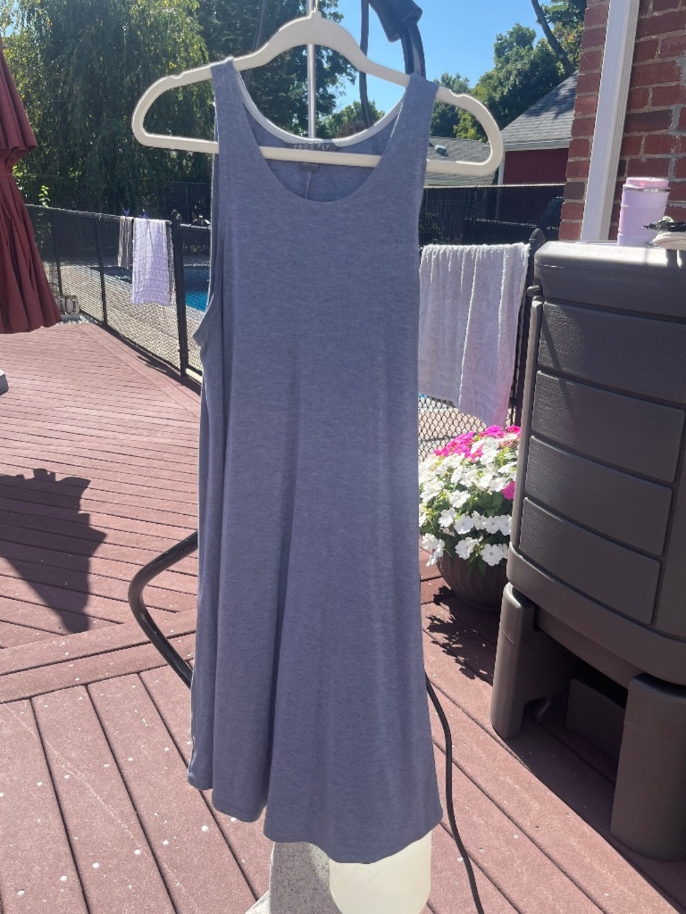 Free Fly Gray Tank Dress, L